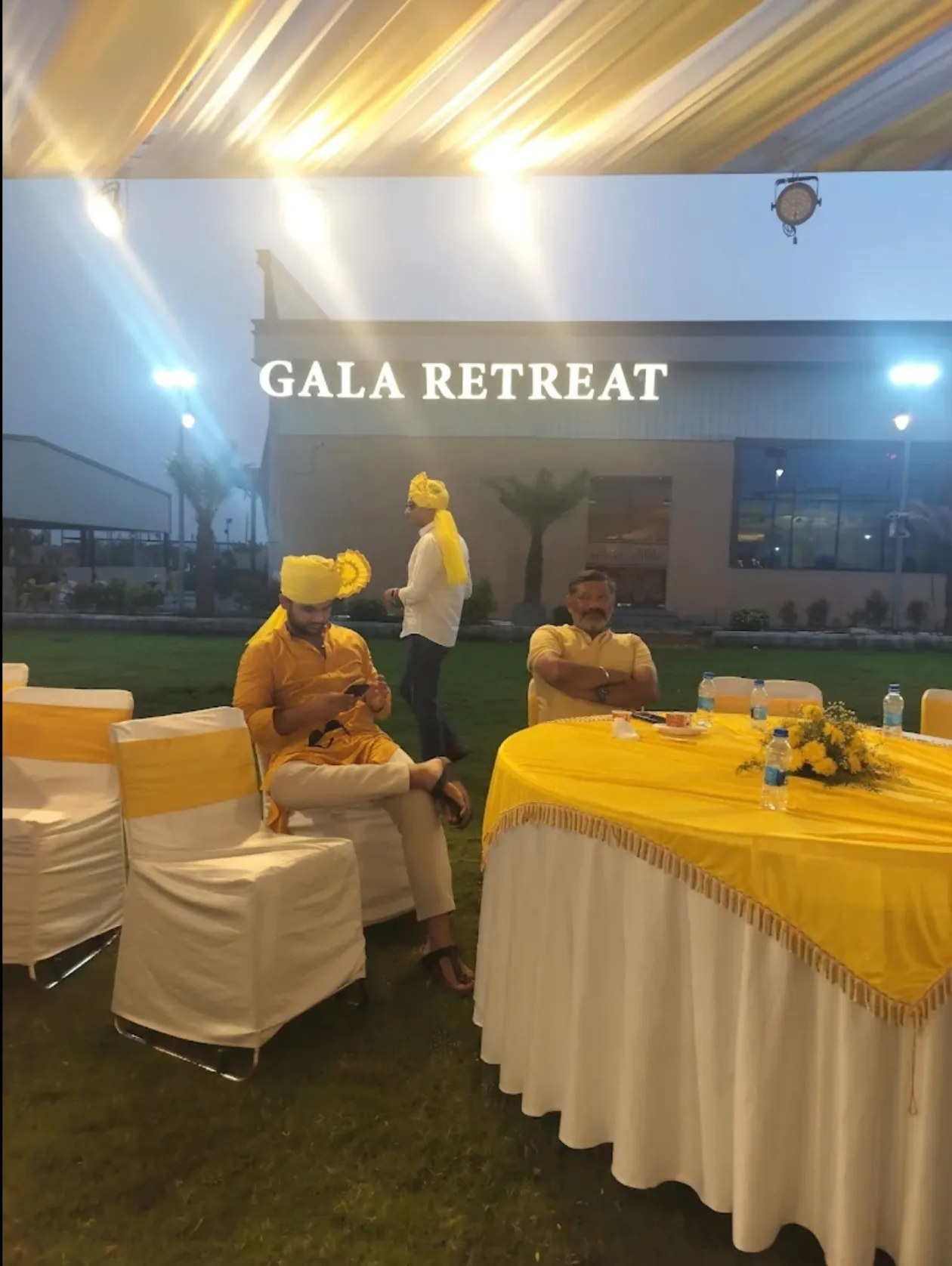 Grand convention hall wedding setup at Gala Convention near Hyderabad