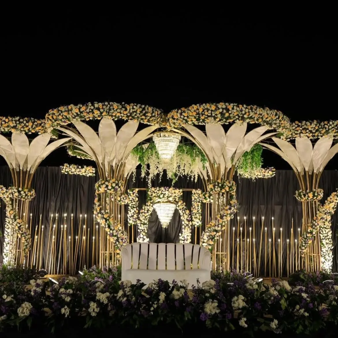 Grand convention hall wedding setup at Gala Convention near Hyderabad